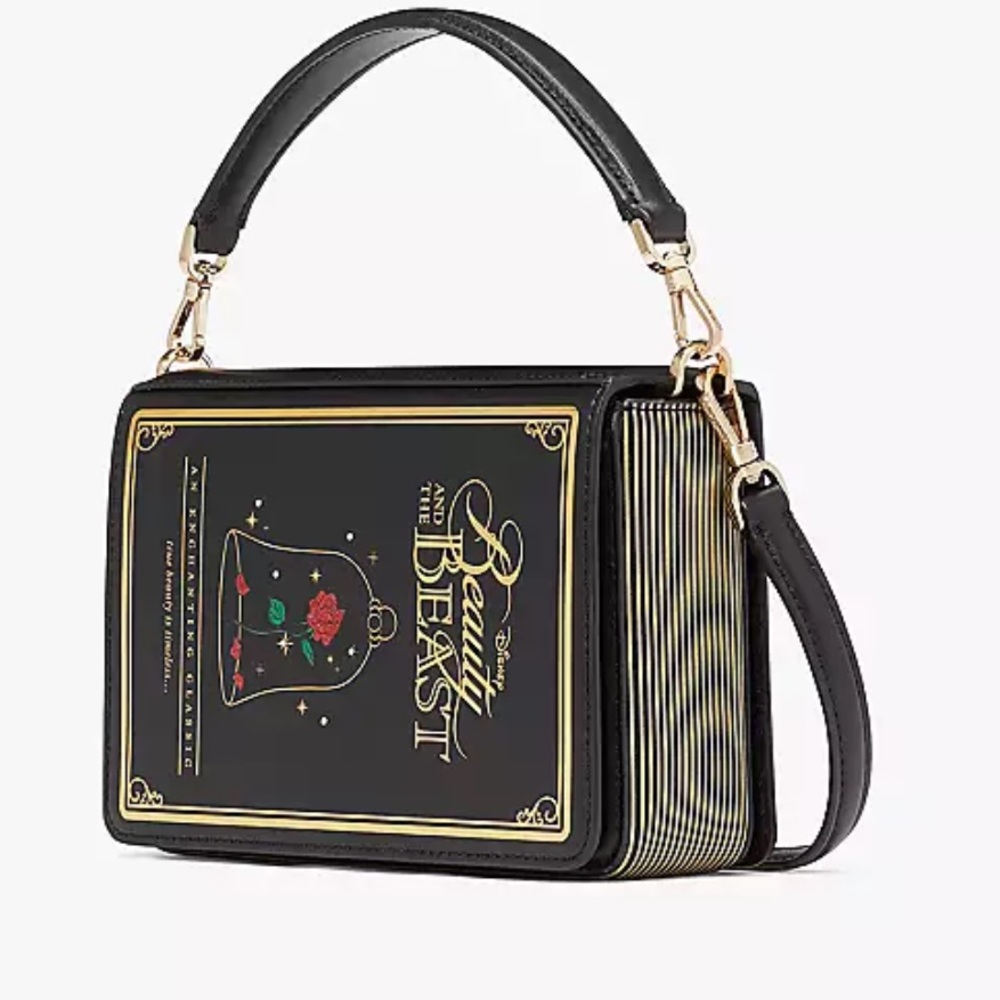 NWT Kate Spade X Disney Beauty and the Beast 3d Book Crossbody￼black - Picture 3 of 14